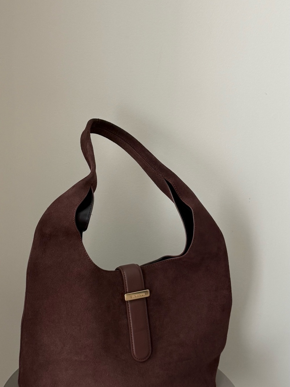 Simkhai chocolate brown Suede Shoulder Hobo Bag